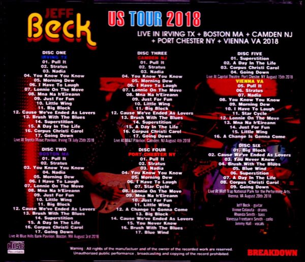 Jeff Beck/US Tour Collection 2018 - Image 2