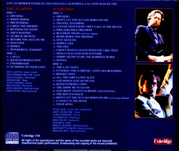 Elton John,Eric Clapton/CA,USA 8.30.1992 - Image 2
