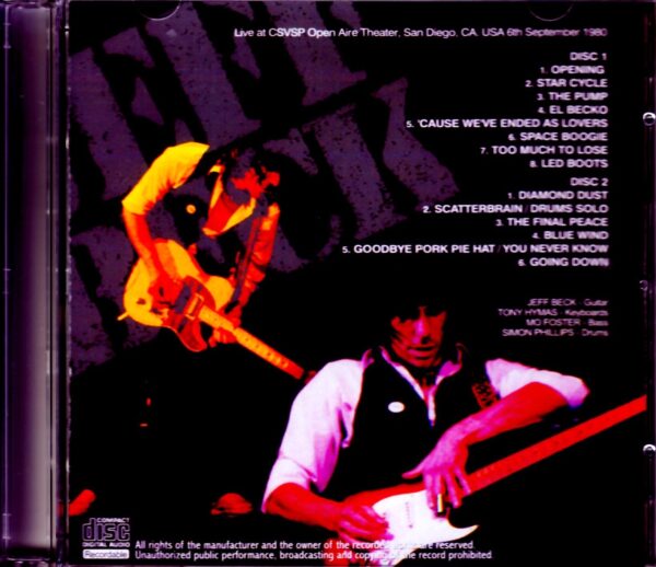 Jeff Beck/CA, USA 1980 Remastered - Image 2