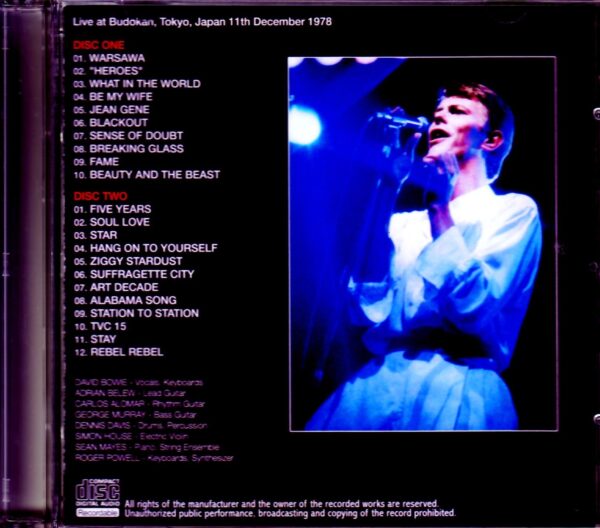 David Bowie/Tokyo,Japan 11.11.1978 Diffrent Masters - Image 2
