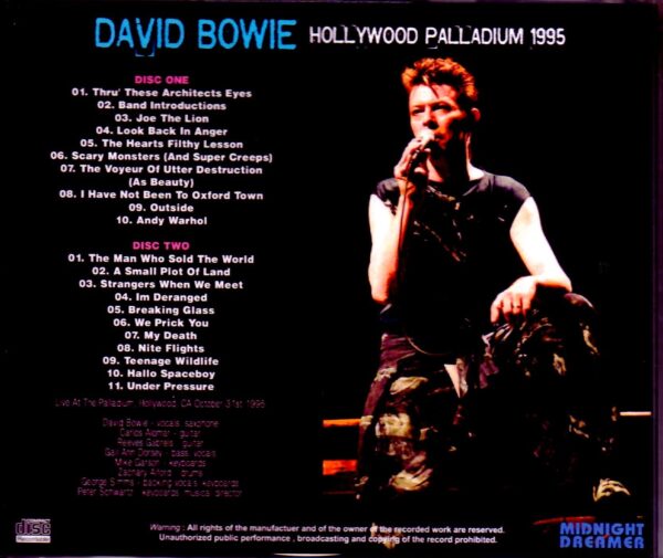 David Bowie/CA,USA 10.31.1995 - Image 2