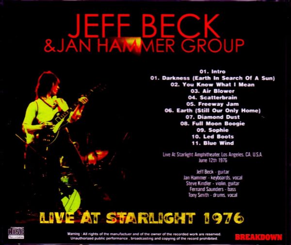 Jeff Beck,Jan Hammer Group/CA,USA 1976 - Image 2