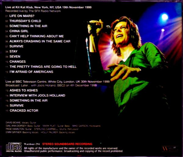 David Bowie/NY,USA 1999 & more - Image 2