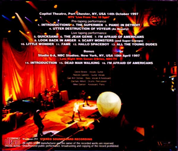 David Bowie/NY,USA 1997 Upgrade & more - Image 2