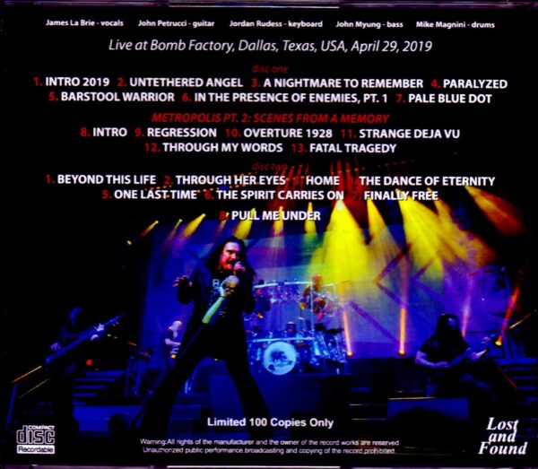 Dream Theater Dream Theater/TX,USA 2019 - Image 2