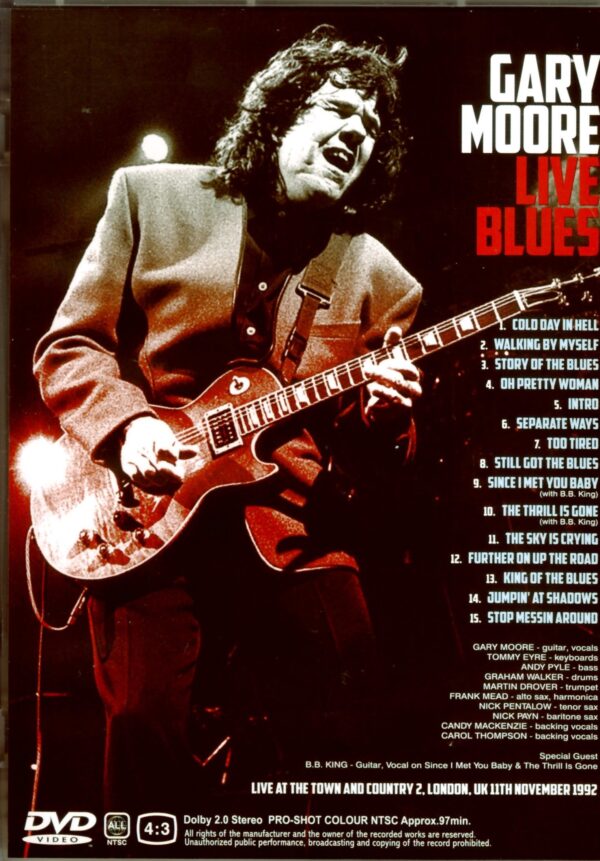 Gary Moore/London,UK 1992 Laser Disc Version - Image 2