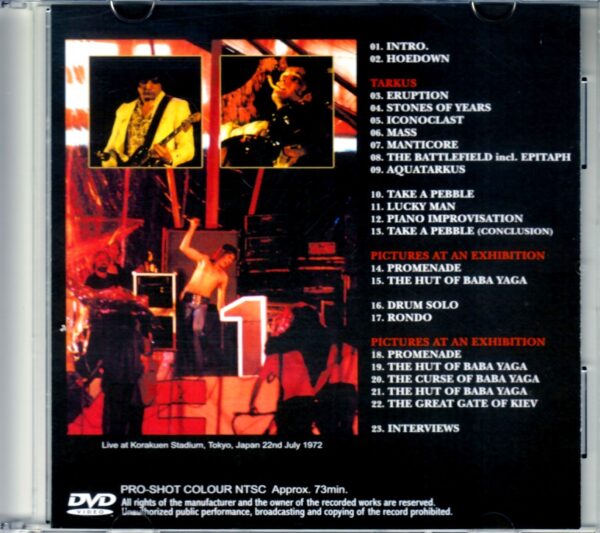 EL & P Emerson,Lake & Palmer/Tokyo,Japan 1972 Japan TV Version - Image 2