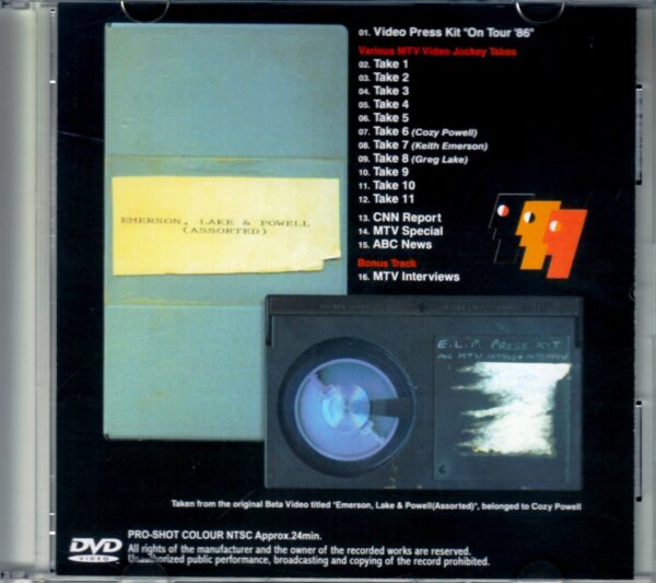 EL & P Emerson,Lake & Powell/Various MTV 1986 - Image 2
