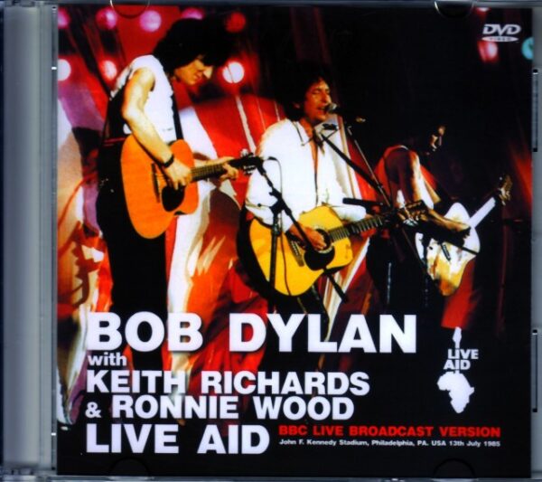 Bob Dylan, Keith Richards, Ronnei Wood Bob Dylan/PA, USA 1985