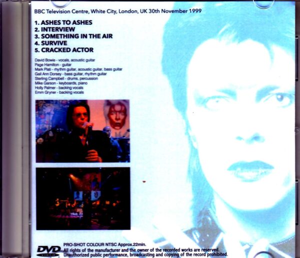David Bowie/London,UK 1999 Japan Broadcast Ver. - Image 2