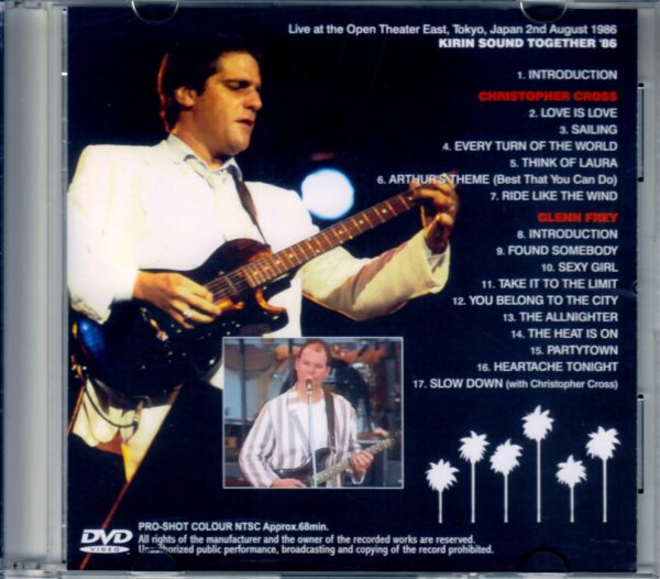 Glenn Frey,Christopher Cross/Tokyo,Japan 1986 - Image 2