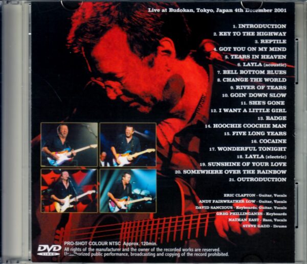 Eric Clapton/Tokyo,Japan 2001 Upgrade - Image 2
