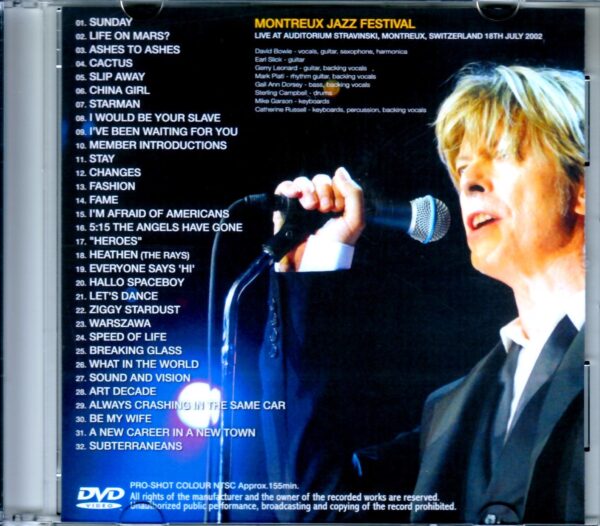 David Bowie/Switzerland 2002 - Image 2