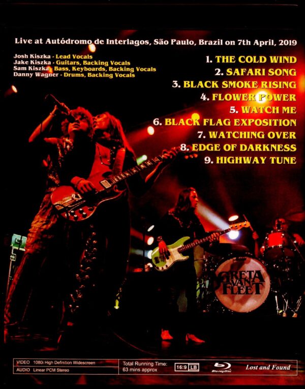 Greta Van Fleet / Brazil 2019 Blu-Ray Ver. - Image 2