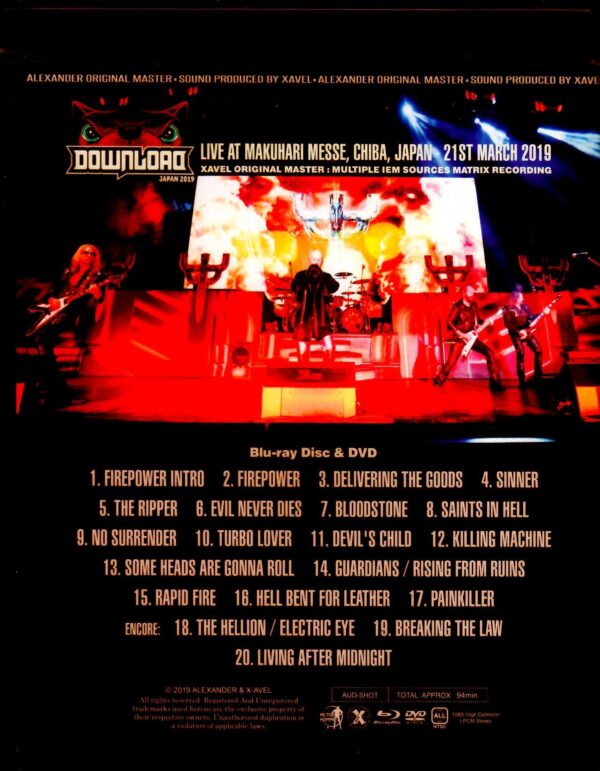Judas Priest / Chiba, Japan 2019 Blu-Ray IEM Matrix & DVD Ver. - Image 2