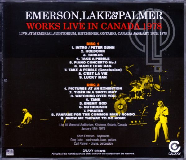 EL & P Emerson,Lake & Palmer/Canada 1978 - Image 2