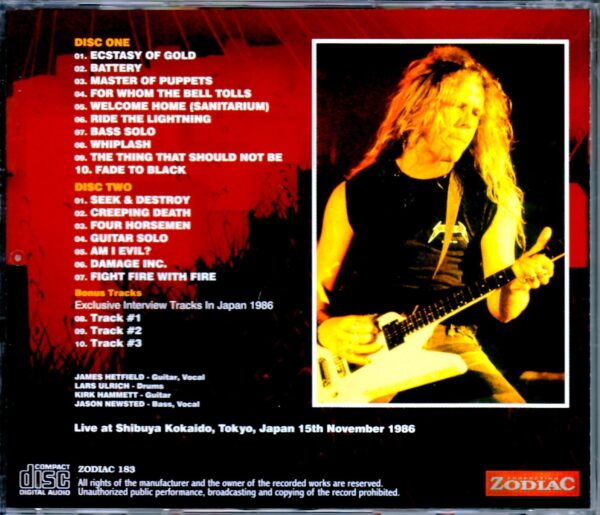Metallica/Tokyo, Japan 1986 - Image 2