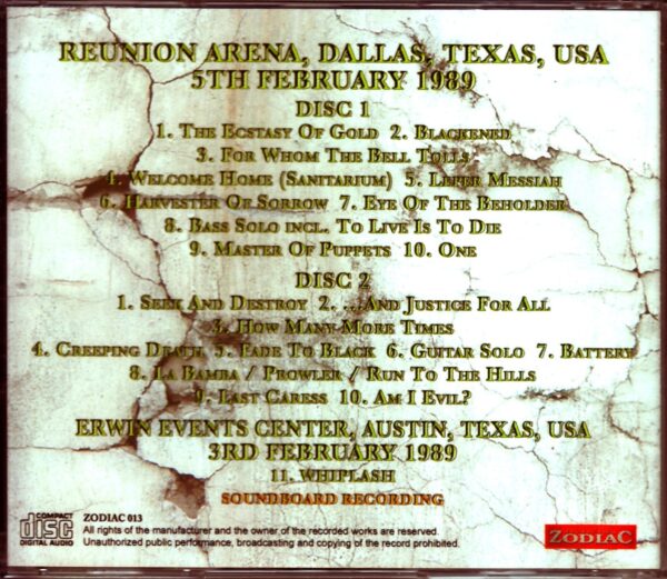 Metallica/TX, USA 1989 - Image 2