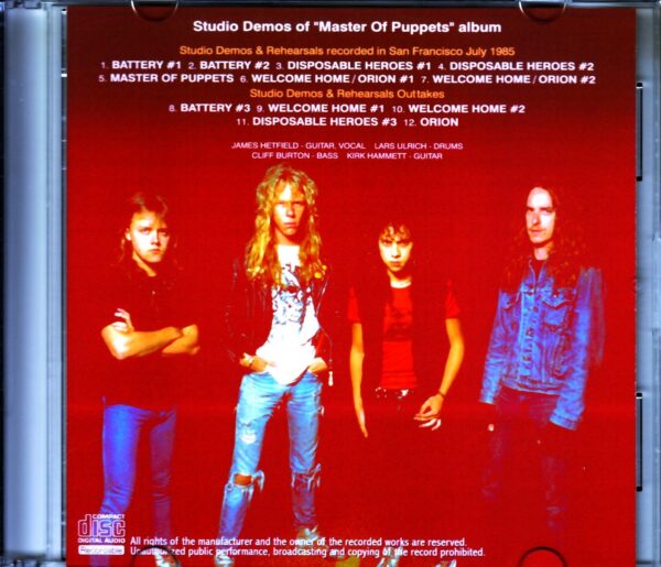 Metallica/Master of Puppets Studio Demos - Image 2