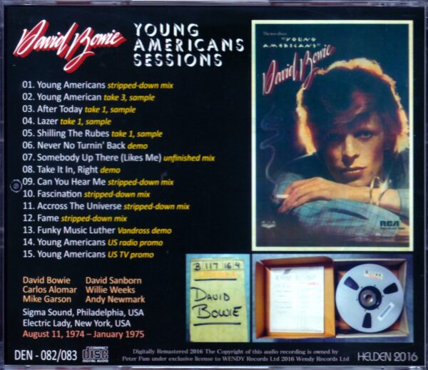 David Bowie/Young Americans Sessions - Image 2