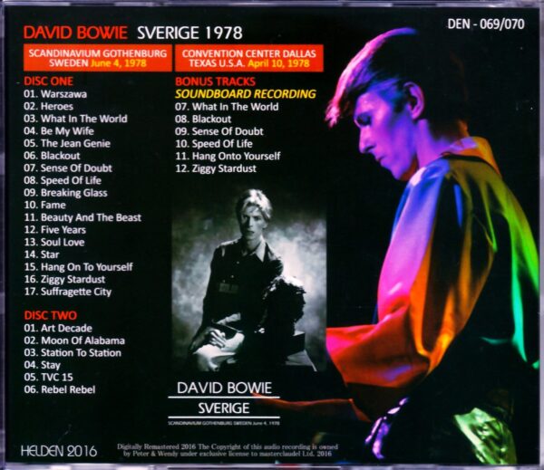 David Bowie/Sweden 1978 & more - Image 2