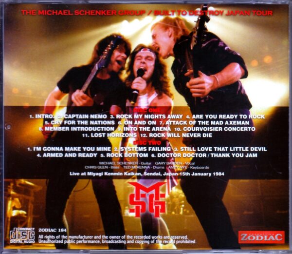 Michael Schenker/Miyagi,Japan 1984 - Image 2