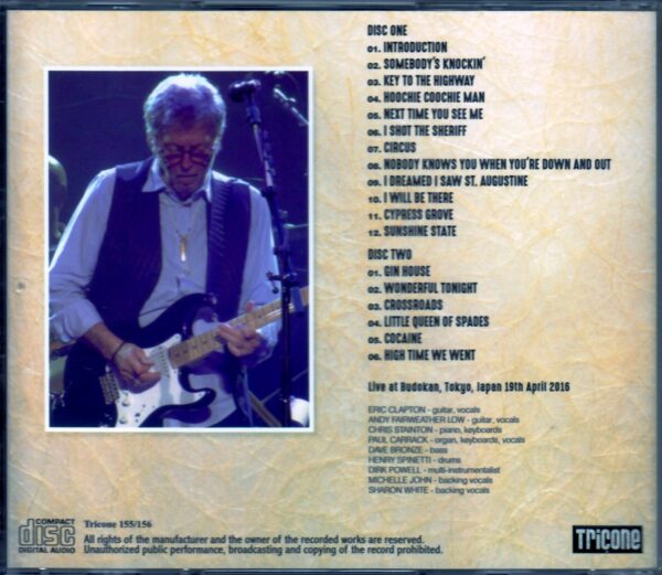 Eric Clapton/Tokyo,Japan 4.19.2016 Upgrade - Image 2