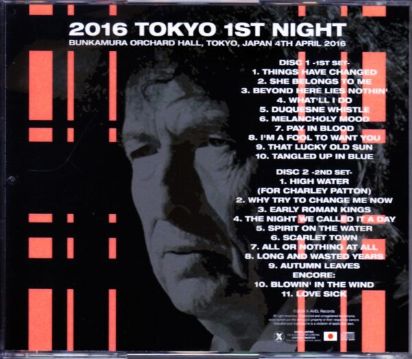 Bob Dylan/Tokyo,Japan 4.4.2016 Upgrade - Image 2