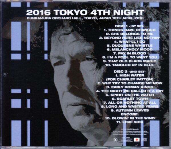 Bob Dylan/Tokyo,Japan 4.18.2016 Upgrade - Image 2