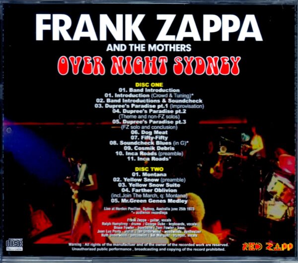 Frank Zappa/Australia 1973 - Image 2