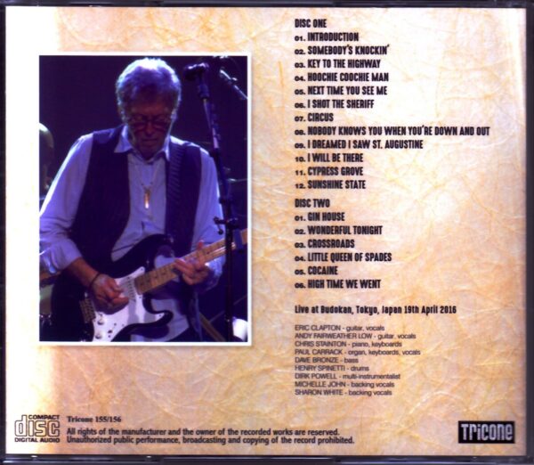 Eric Clapton/Tokyo,Japan 4.19.2016 Upgrade - Image 2