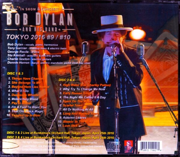 Bob Dylan/Tokyo,Japan 4.25 & 26.2016 - Image 2