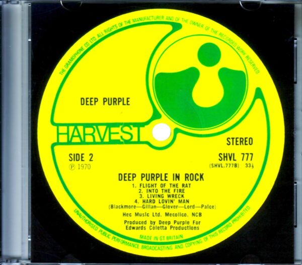 Deep Purple/in Rock UK Original LP - Image 2
