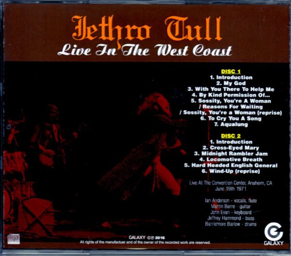 Jethro Tull/Ca, USA 1971 - Image 2