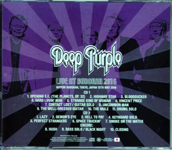 Deep Purple/Tokyo,Japan 2016 S & V - Image 2