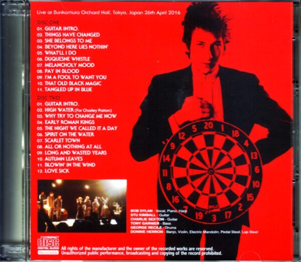 Bob Dylan/Tokyo,Japan 4.26.2016 - Image 2
