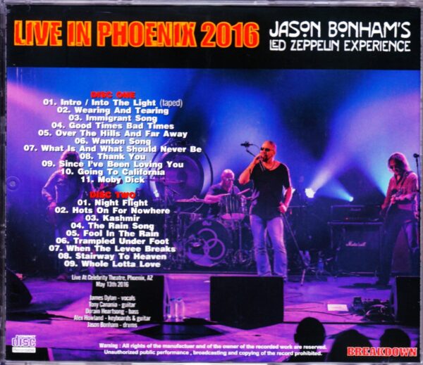 Jason Bonham’s Led Zeppelin Experience/Az,USA 2016 - Image 2