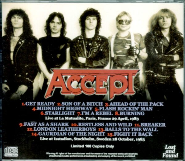 Accept/France 1983 & more - Image 2