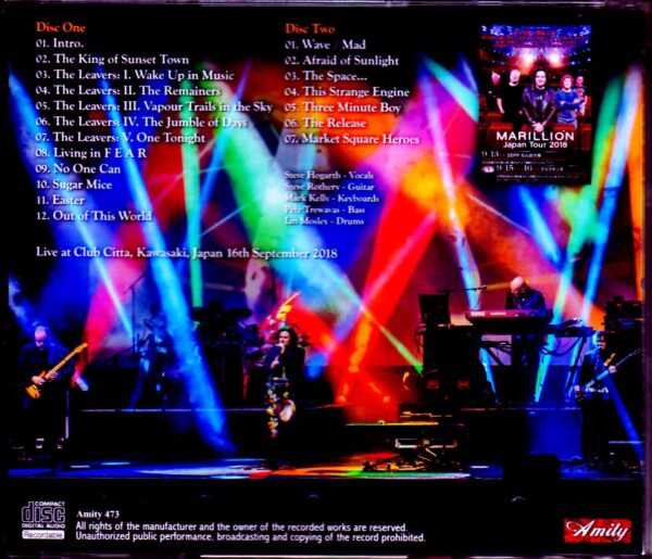 Marillion/Kanagawa,Japan 9.16.2018 - Image 2