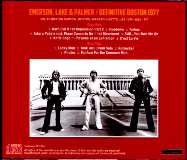 EL & P Emerson,Lake & Palmer/MA,USA 1977 Upgrade - Image 2