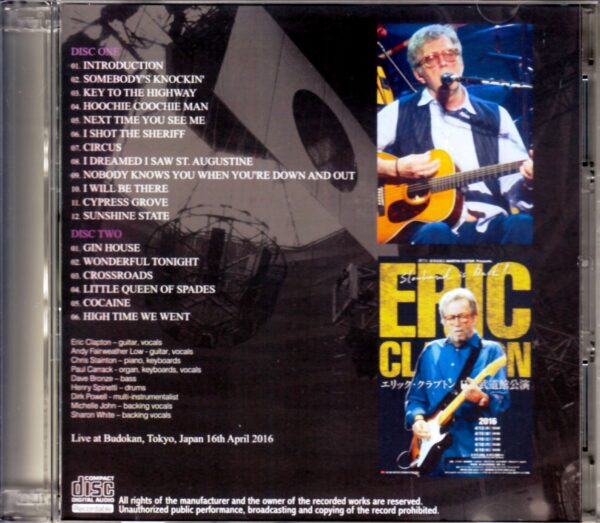 Eric Clapton/Tokyo,Japan 4.16.2016 - Image 2