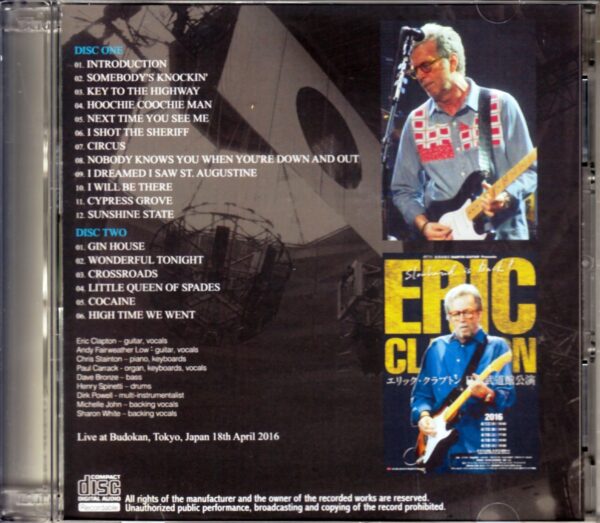 Eric Clapton/Tokyo,Japan 4.18.2016 - Image 2