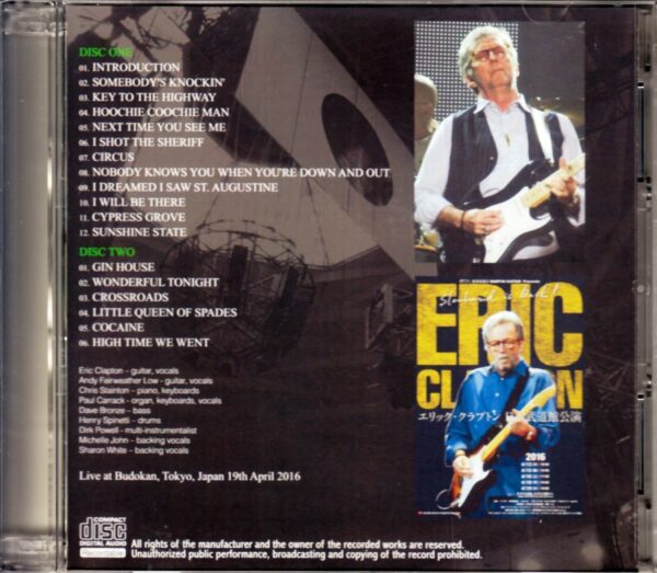 Eric Clapton/Tokyo,Japan 4.19.2016 - Image 2