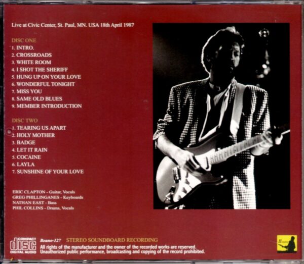 Eric Clapton/Mn, USA 1987 - Image 2
