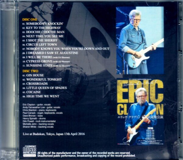 Eric Clapton/Tokyo,Japan 4.13.2016 - Image 2