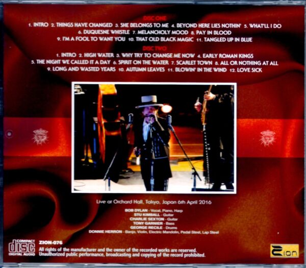 Bob Dylan/Tokyo,Japan 4.6.2016 - Image 2