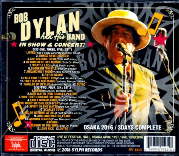 Bob Dylan/Osaka,Japan 2016 3Days - Image 2