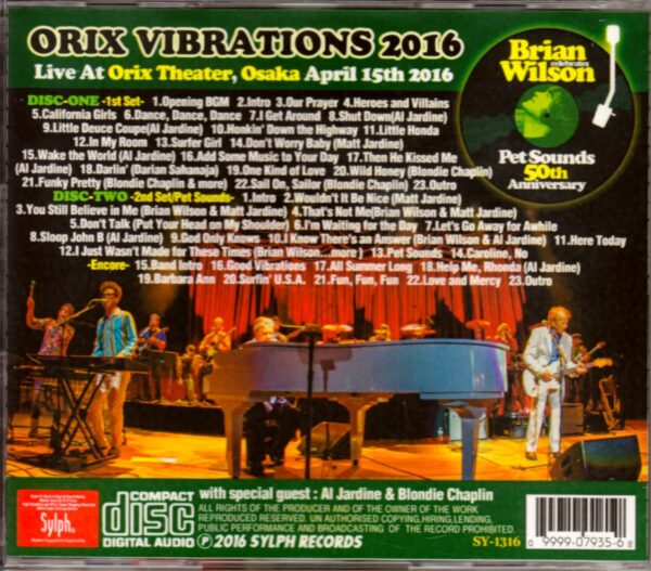 Brian Wilson,Beach Boys Celebrates/Osaka,Japan 2016 - Image 2