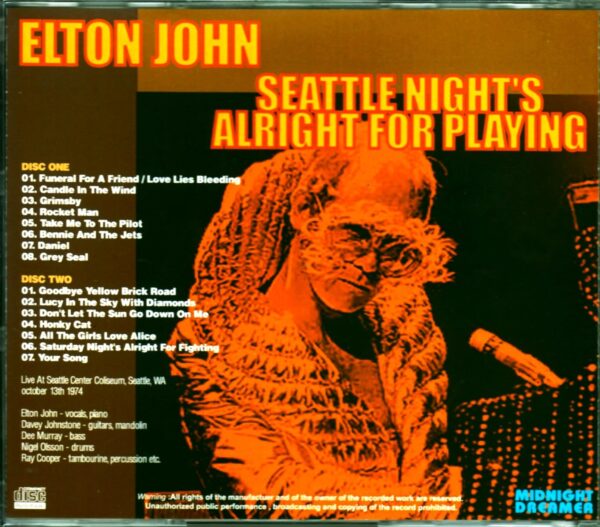 Elton John/Wa,USA 1974 - Image 2