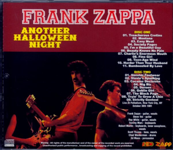 Frank Zappa/New York,USA 10.30.1981 - Image 2
